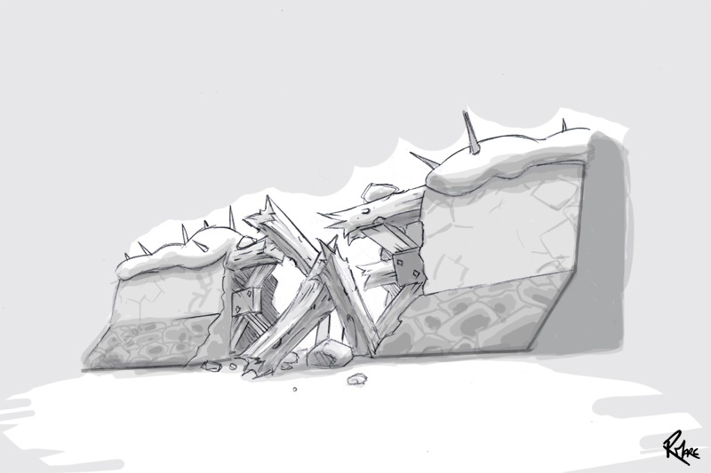 Smashed wall by Ronald Marc