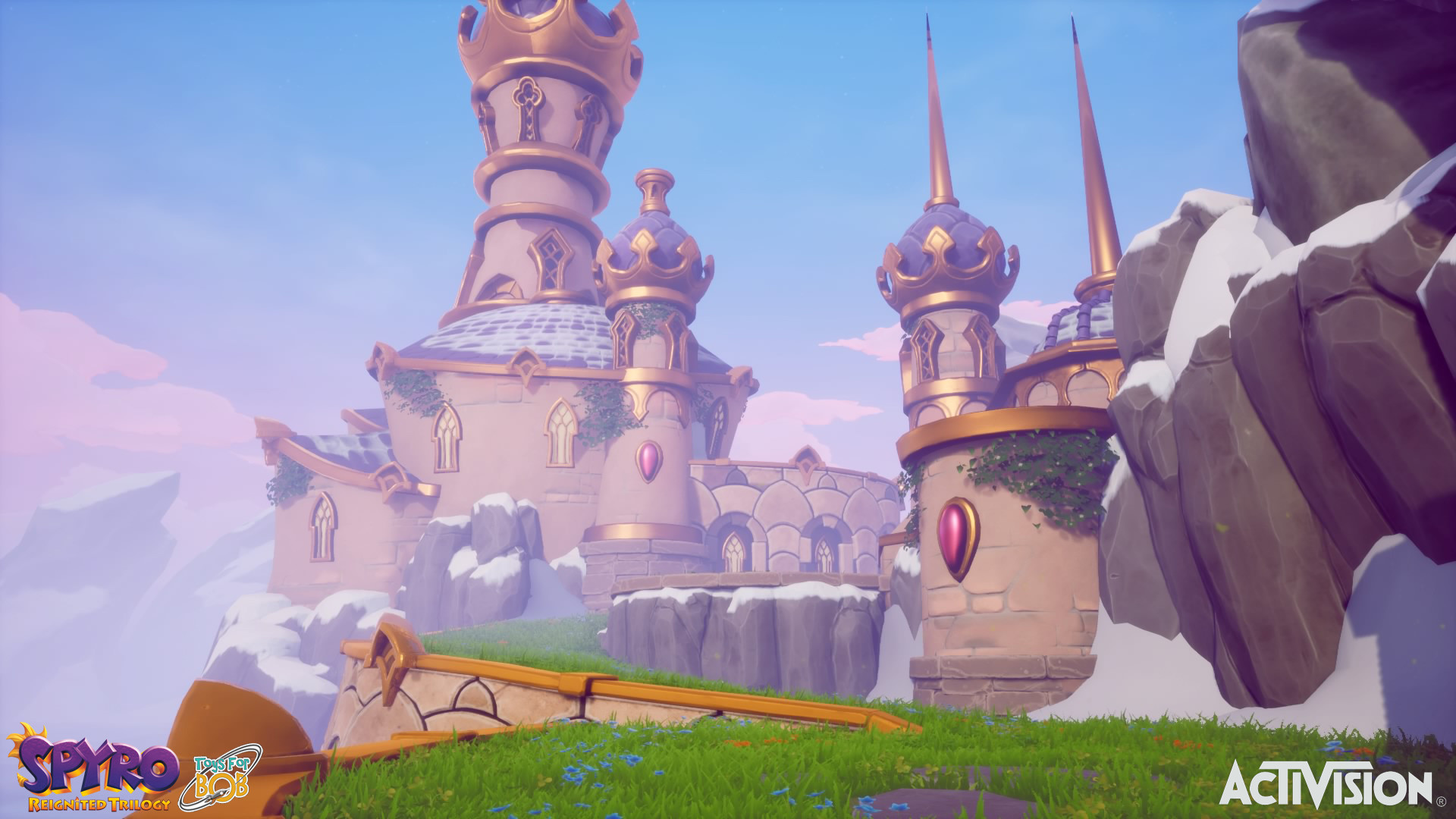Full Spyro Reignited Trilogy game render of the opening area of High Caves by Tobias Koepp