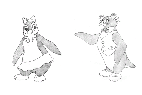 Concept art of Phil and Peggy in Spyro: A Hero's Tail