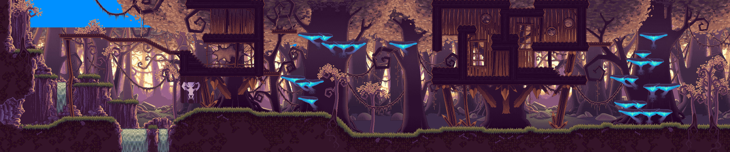 Nintendo Gameboy Advance art background of the Ancient Grove