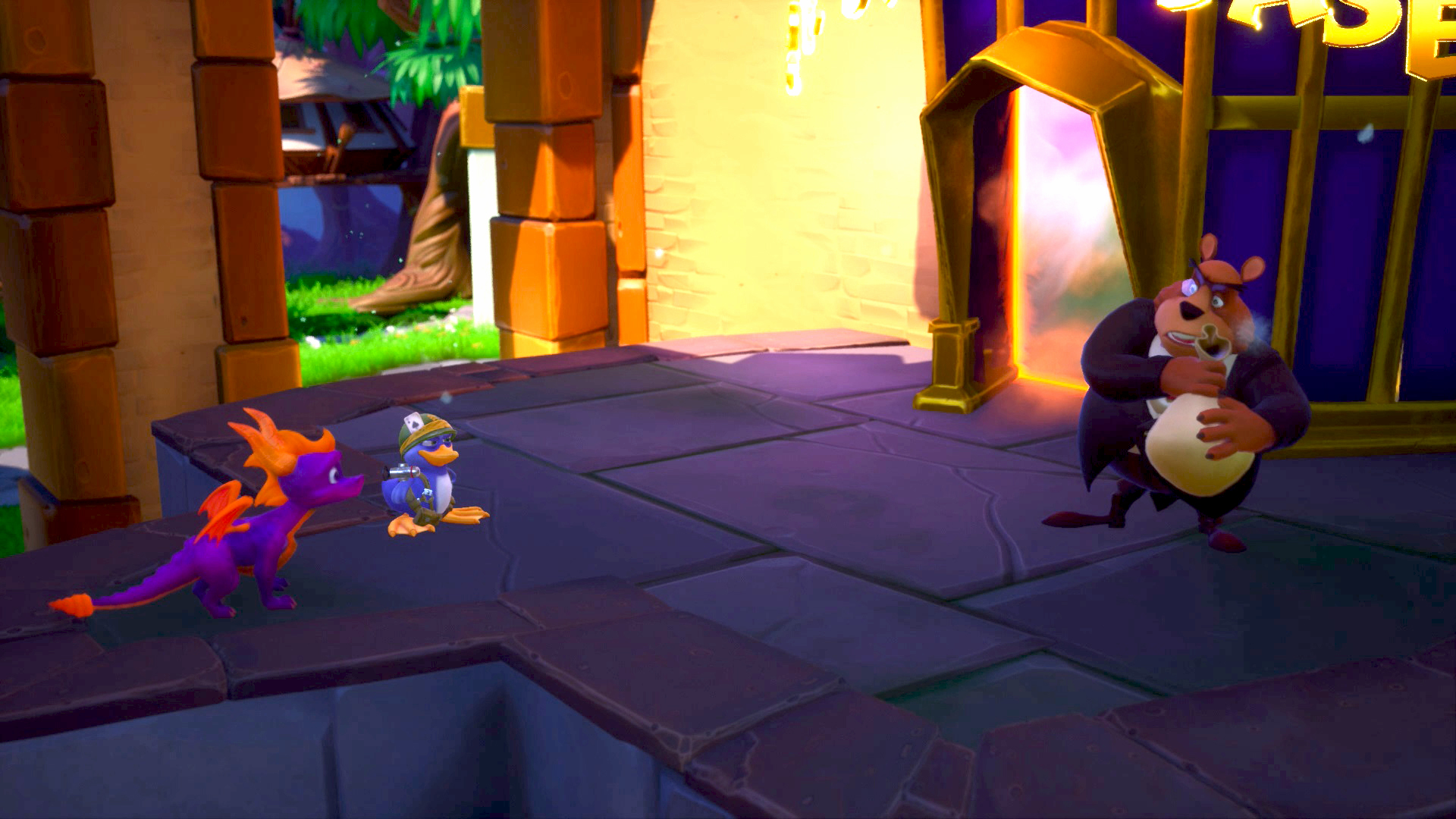 Sgt Byrd and Spyro see Moneybags.