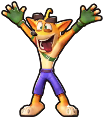 Crash Bandicoot's Hunter costume in Crash: On The Run!