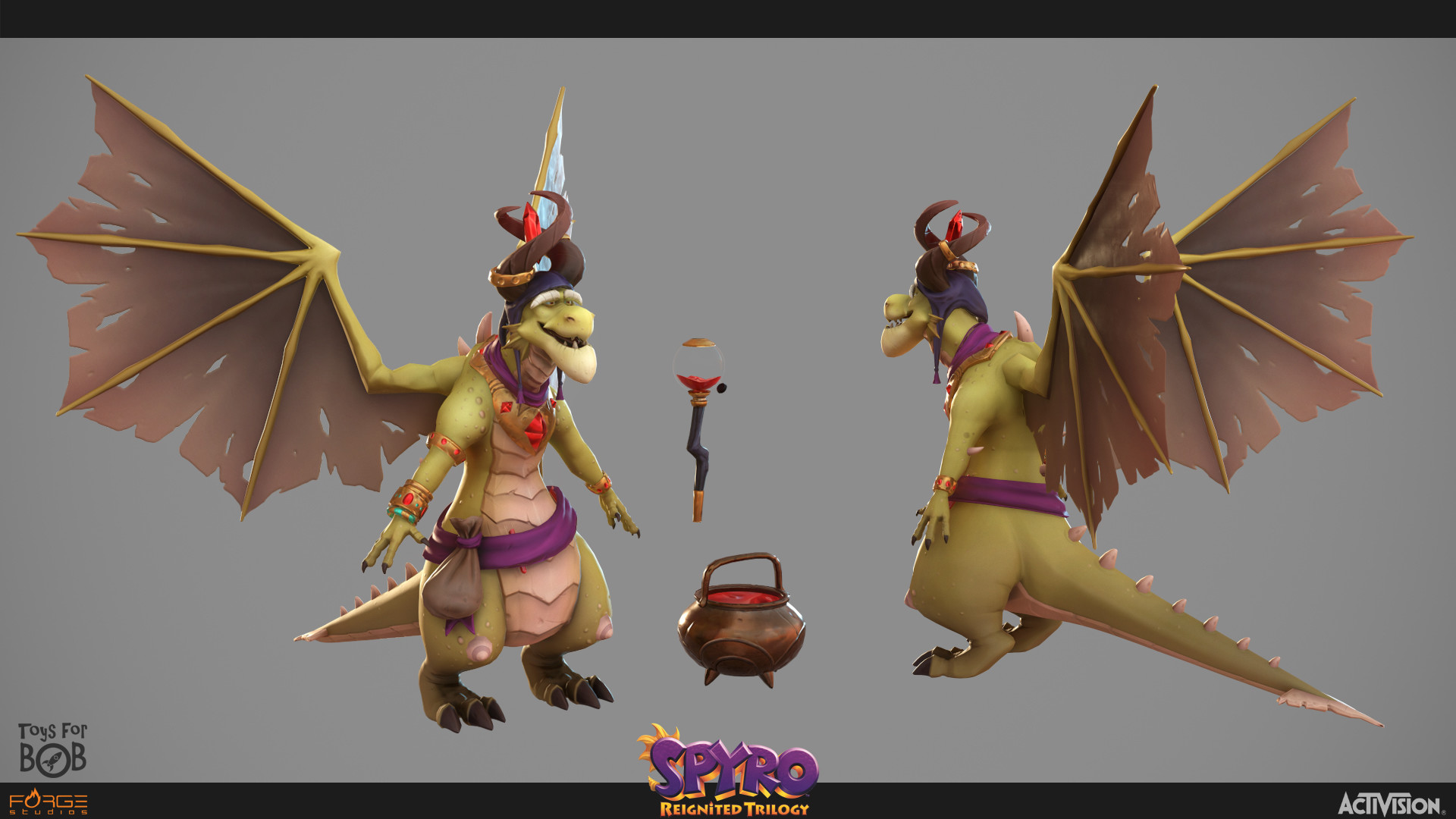 Character model of Boldar for the Spyro Reignited Trilogy