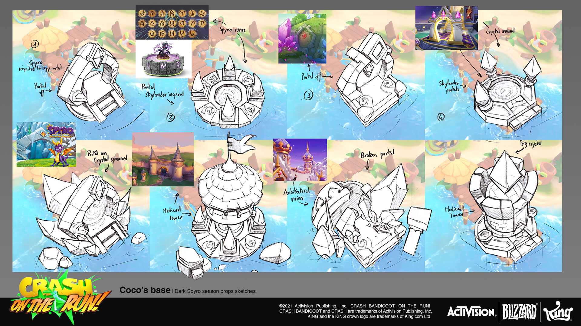 Dragon Portal season prop sketches