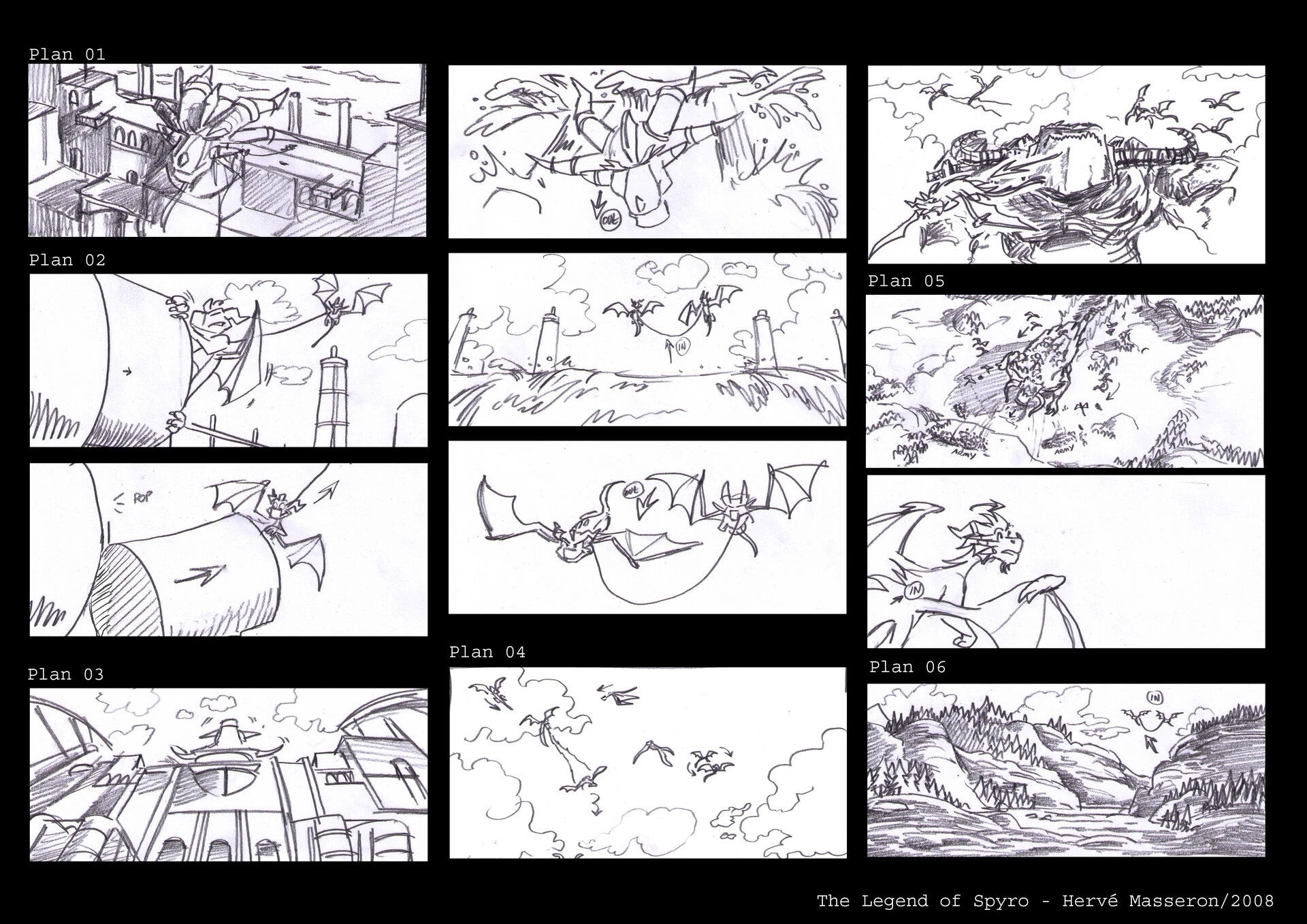 Attack of the Golem outro cutscene storyboard