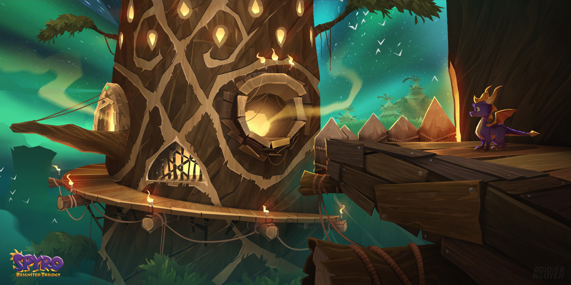 Concept art of the Tree Tops large tree