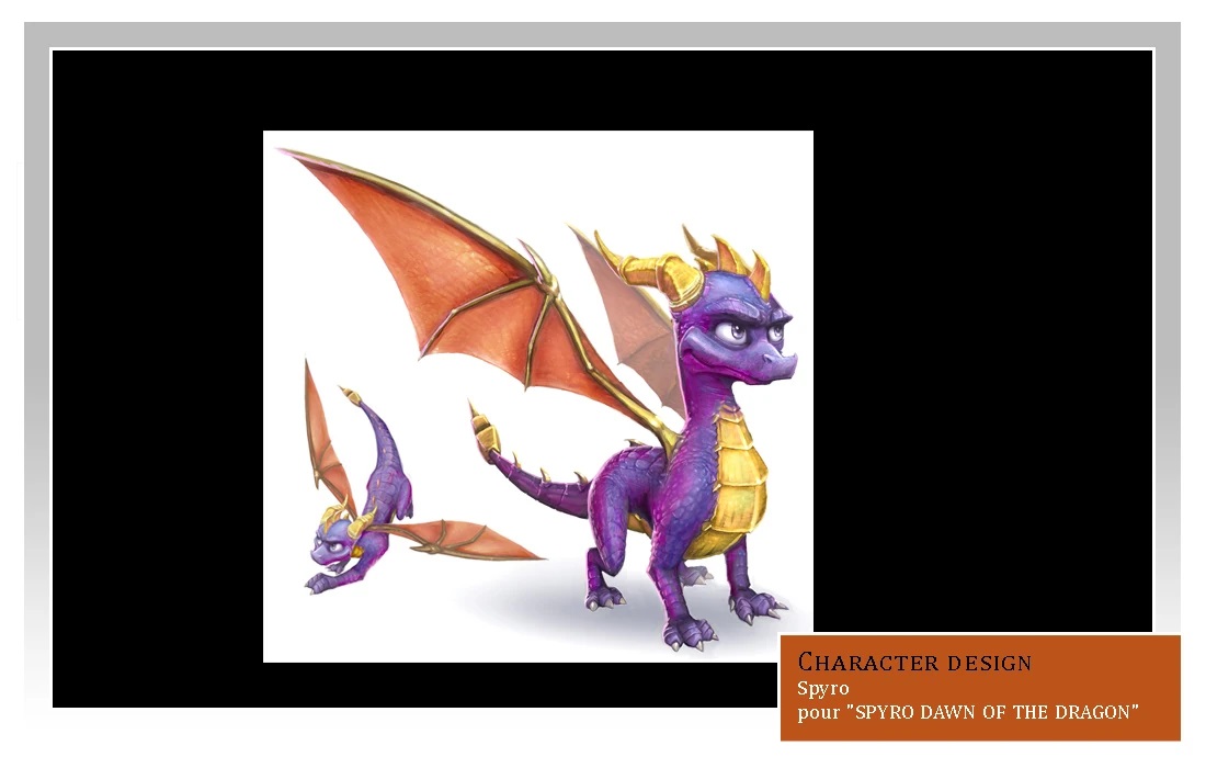 Concept art of Spyro by Yannick Corboz