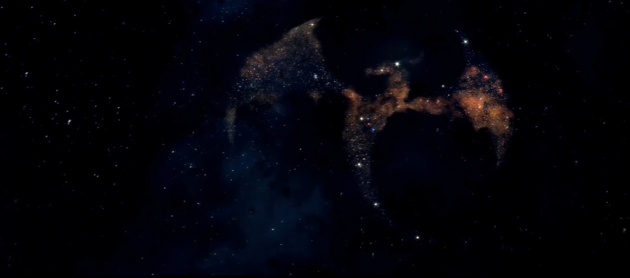 The constellation of a dragon at the end of The Legend of Spyro: Dawn of the Dragon