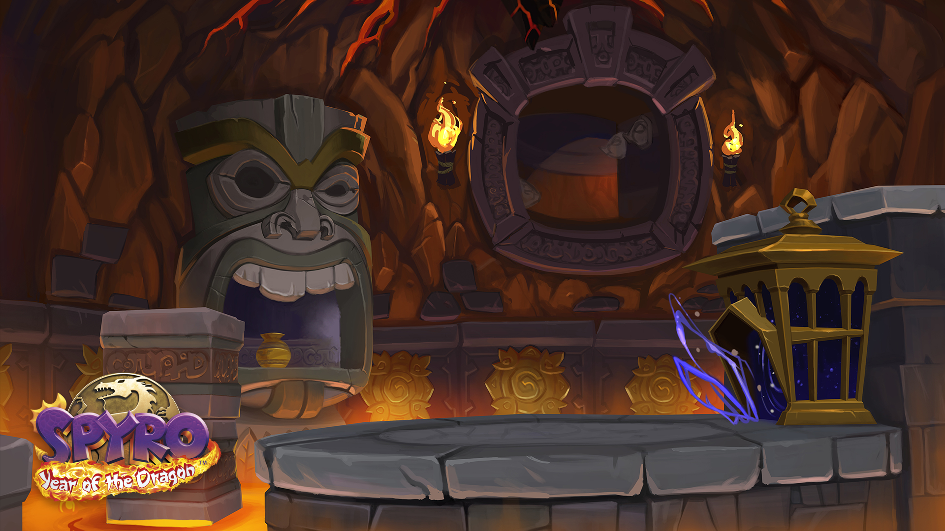 Spyro Reignited Trilogy concept art of Molten Crater