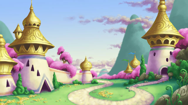 Concept art of the Dragon Village in its normal state