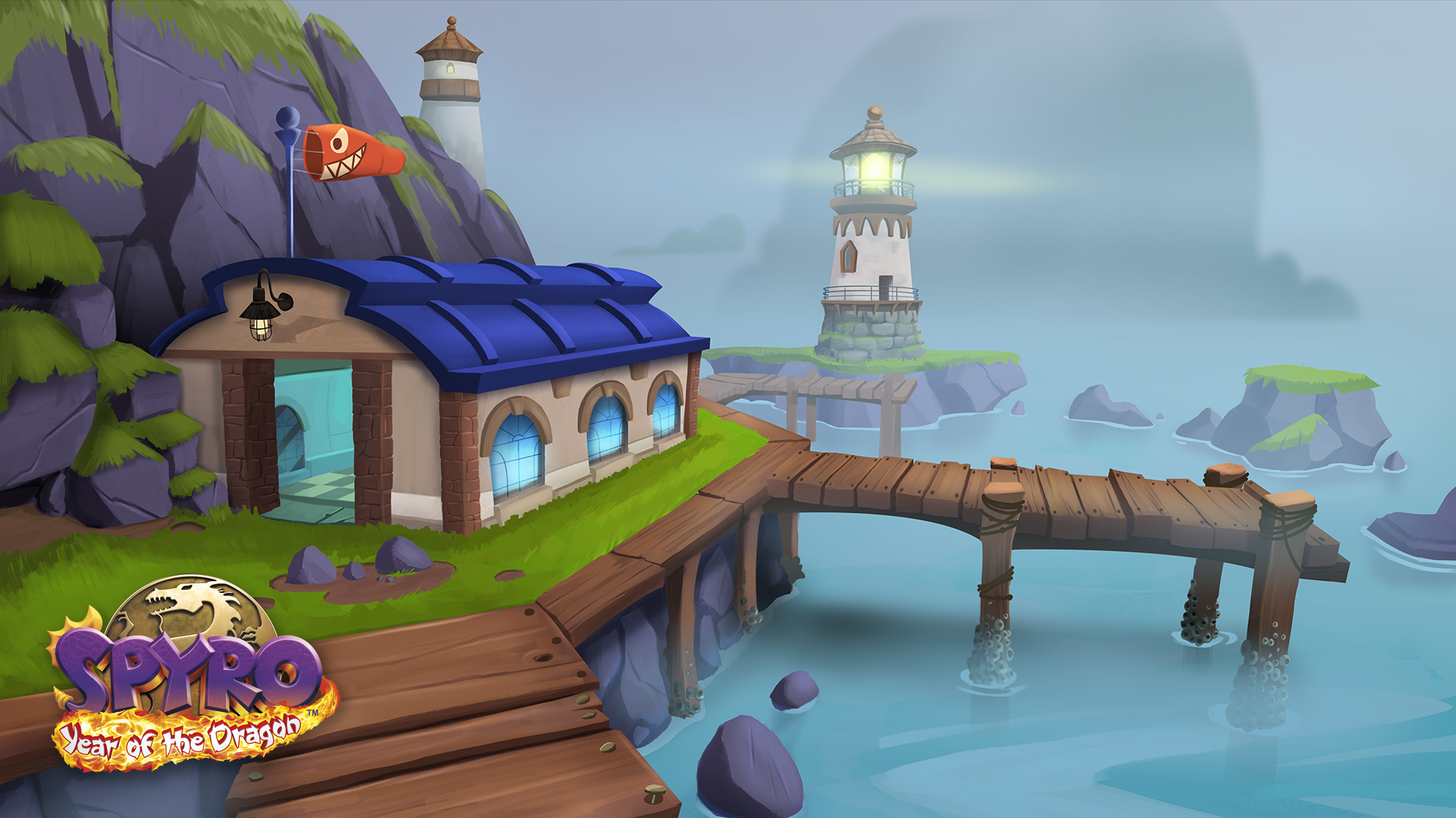 Spyro Reignited Trilogy concept art of Harbor Speedway
