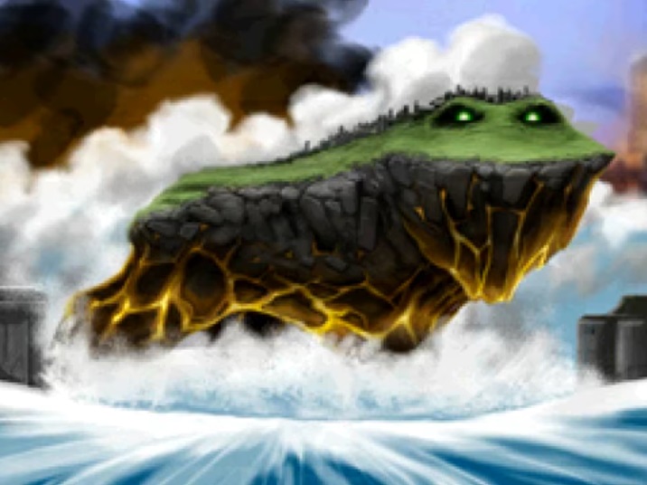 The water from the Dam slows down the Destroyer's progress in the DS version of Dawn of the Dragon