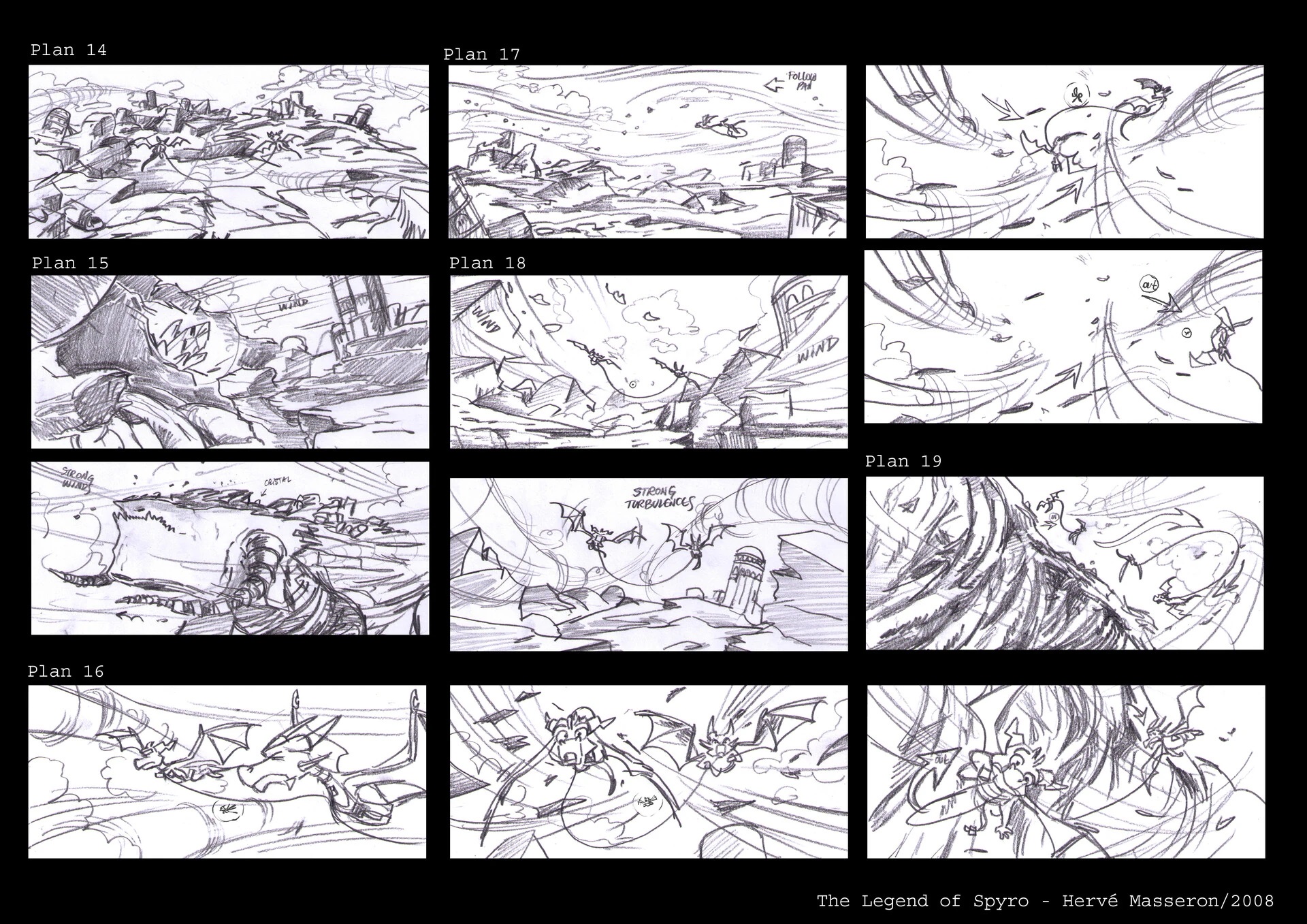 The Dam outro cutscene storyboard