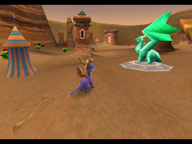 Spyro at Magnus's Dragon Statue