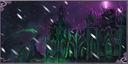 Concept art of the Mountain of Malefor by Danh Nhan