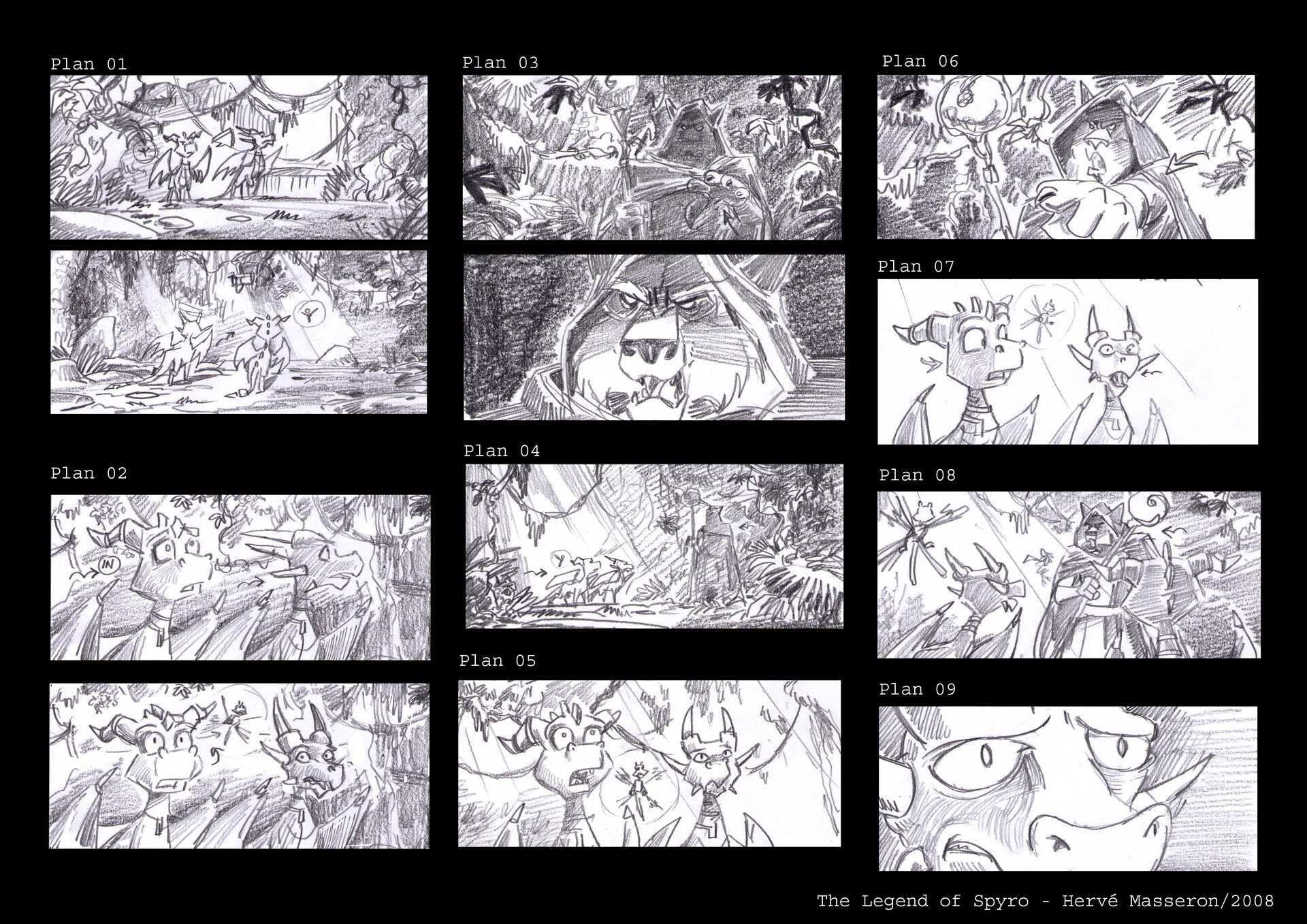 Valley of Avalar Hermit cutscene storyboard