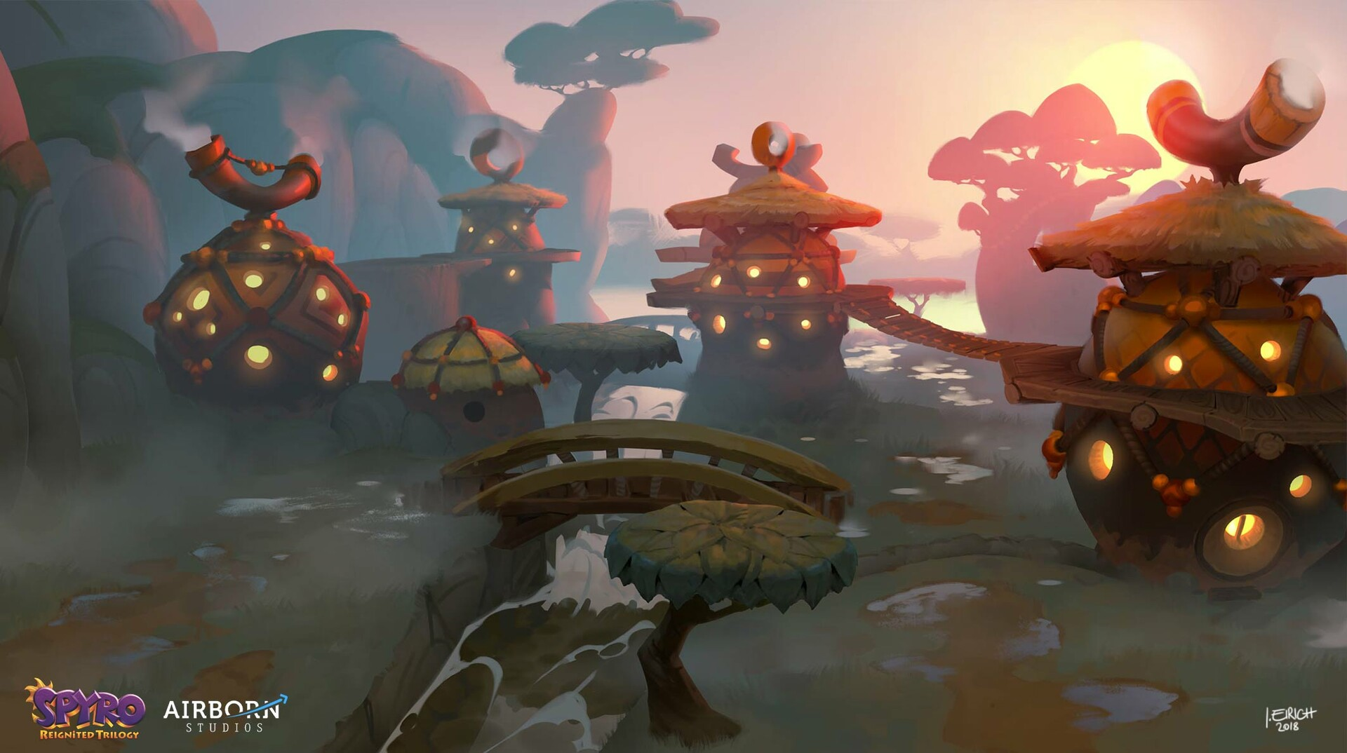 Spyro Reignited Trilogy concept art of Mystic Marsh