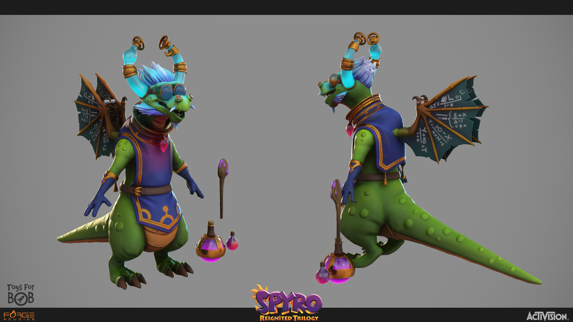 Character model of Eldrid for the Spyro Reignited Trilogy