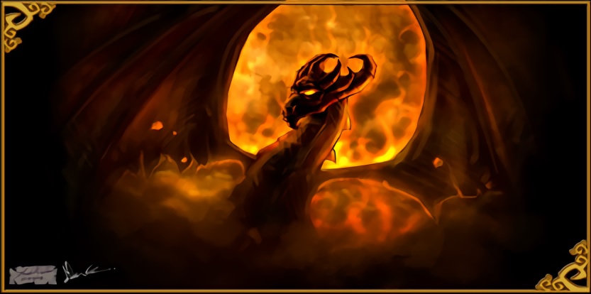 Cutscene art of Malefor by Jared Pullen and Danh Nhan