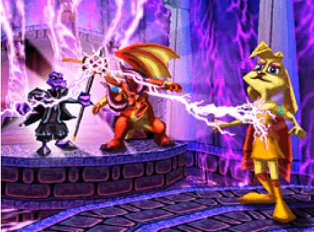 Red assisting the Sorcerer in subduing Bianca