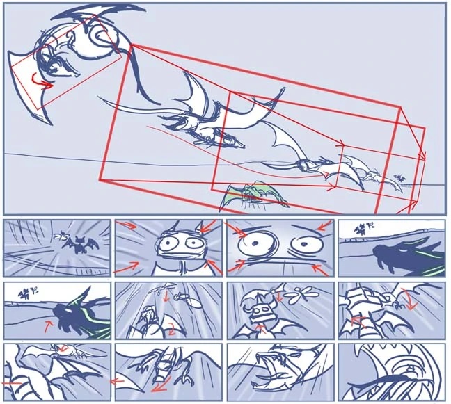 Meeting Terrador cutscene storyboard