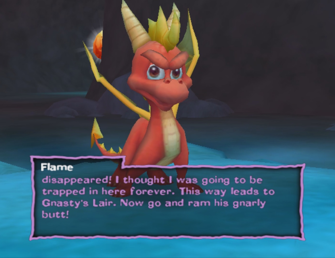 Flame inside Gnasty's Cave