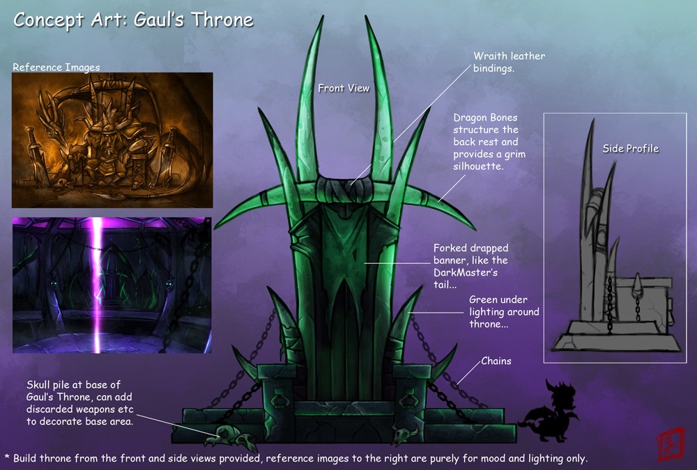 Concept art of Gaul's throne by Roderick Wong