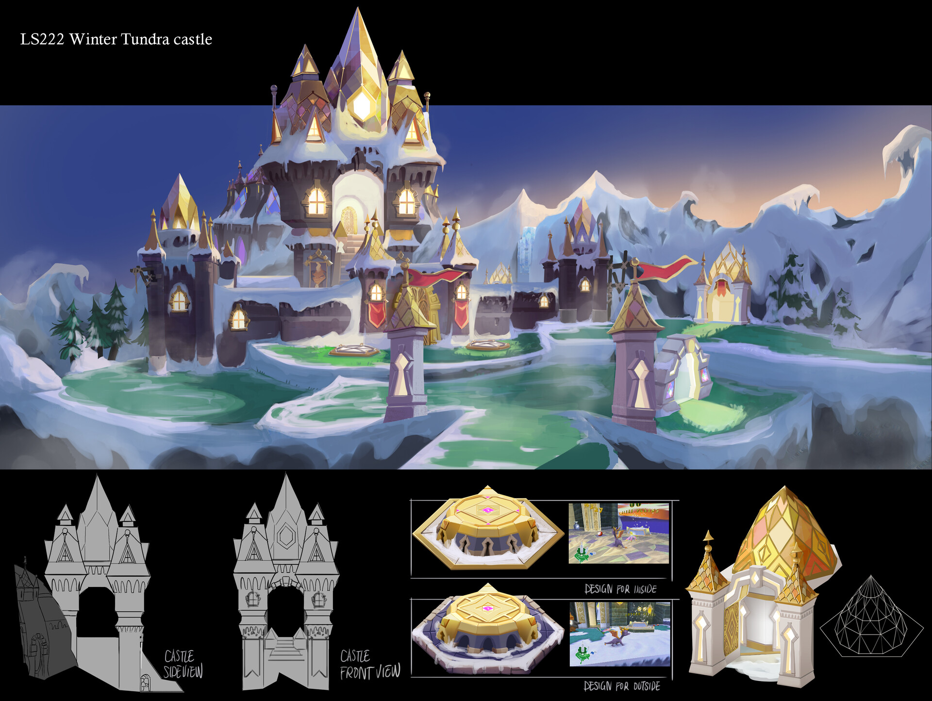 Spyro Reignited Trilogy concept art of the Winter Tundra