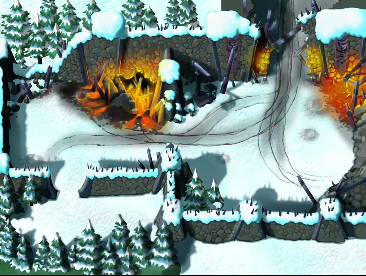 An area of Dante's Freezer in the DS version of A New Beginning