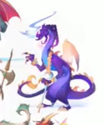 Artwork of the dragon that resembled Snoop Dog before being redesigned to Azizi[1]
