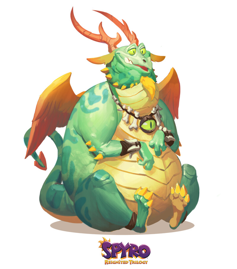 Concept art of Cleetus for the Spyro Reignited Trilogy by Devon Cady-Lee