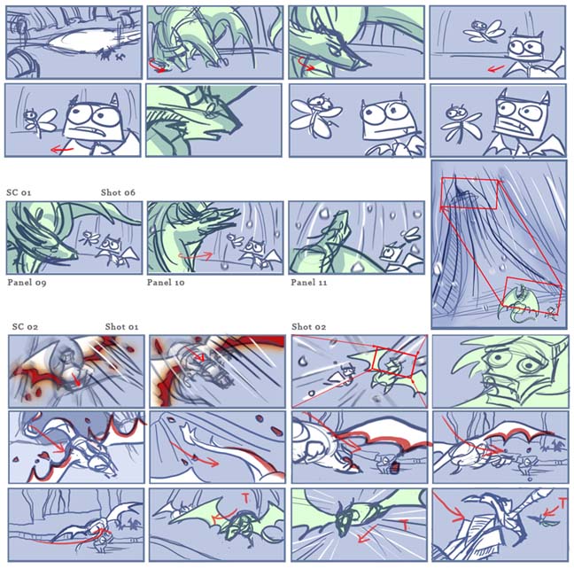 Meeting Terrador cutscene storyboard
