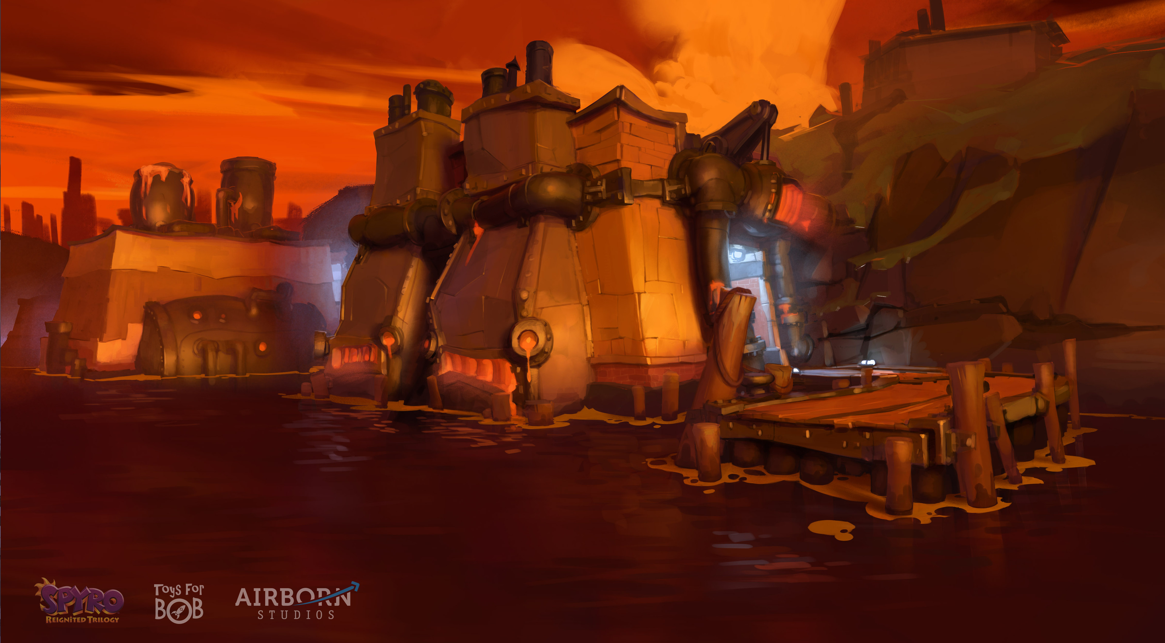 Spyro Reignited Trilogy concept artwork of Twilight Harbor