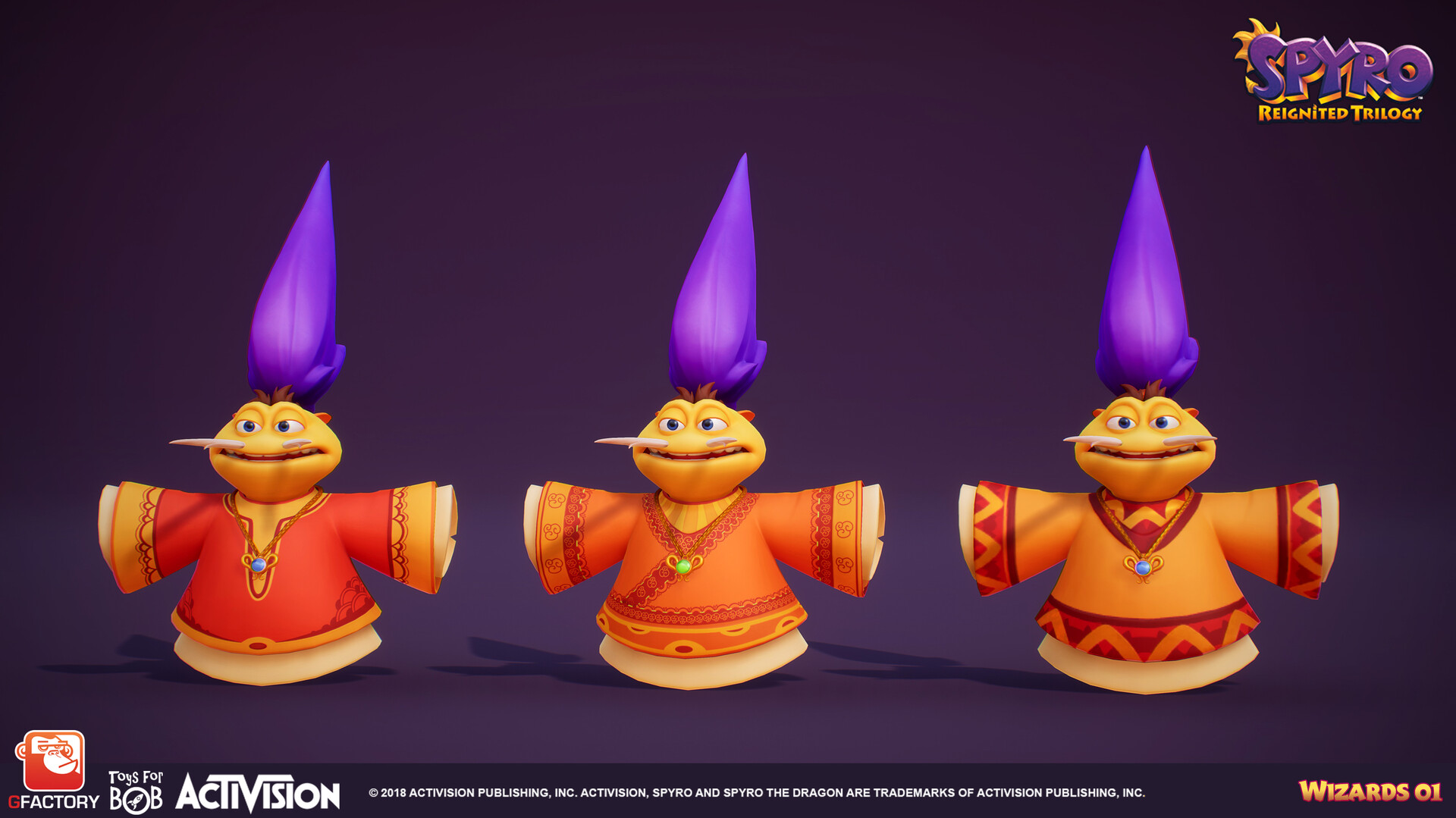 Spyro Reignited Trilogy Wizards character models by Marion VOLPE