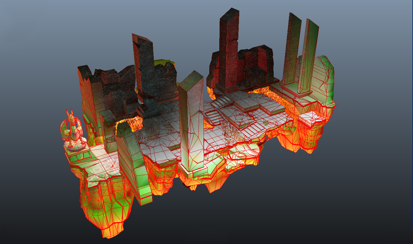 Malefor's Lair area model and UV Mapping