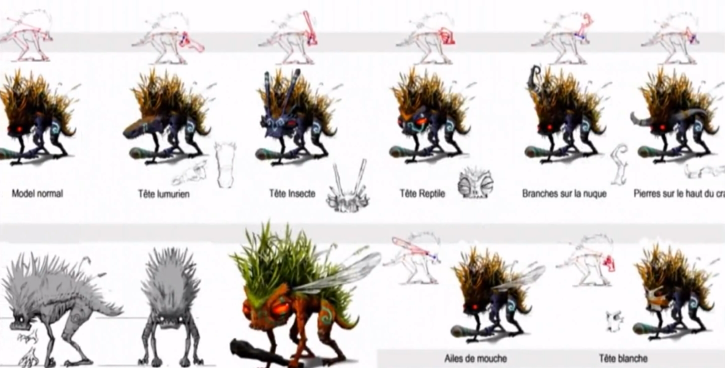 Concept art of various Grublin Flies for Dawn of the Dragon