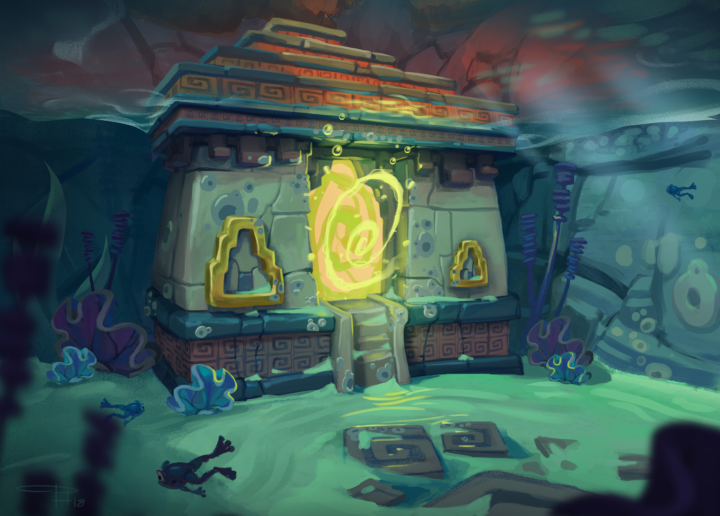 Underwater entrance to Frozen Altars