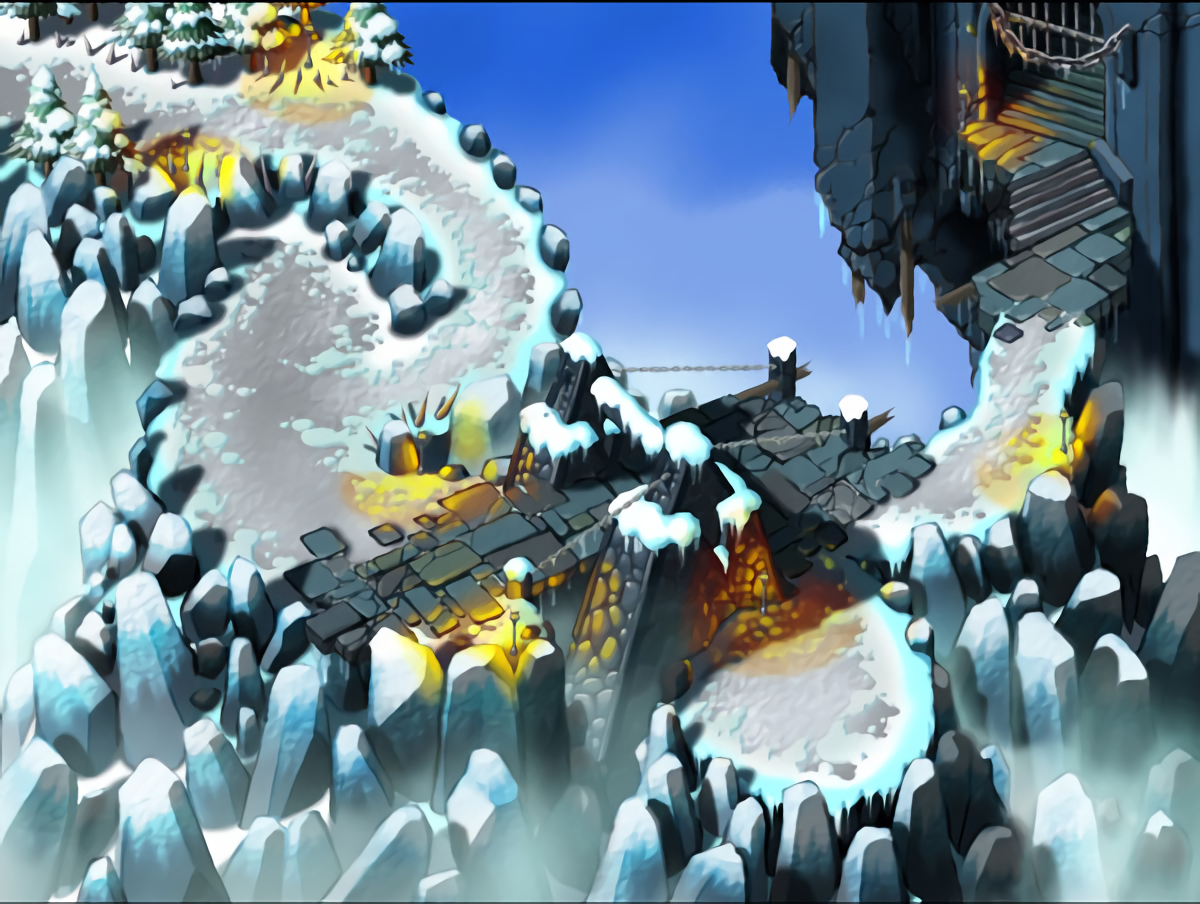 An area of Dante's Freezer in the DS version of A New Beginning