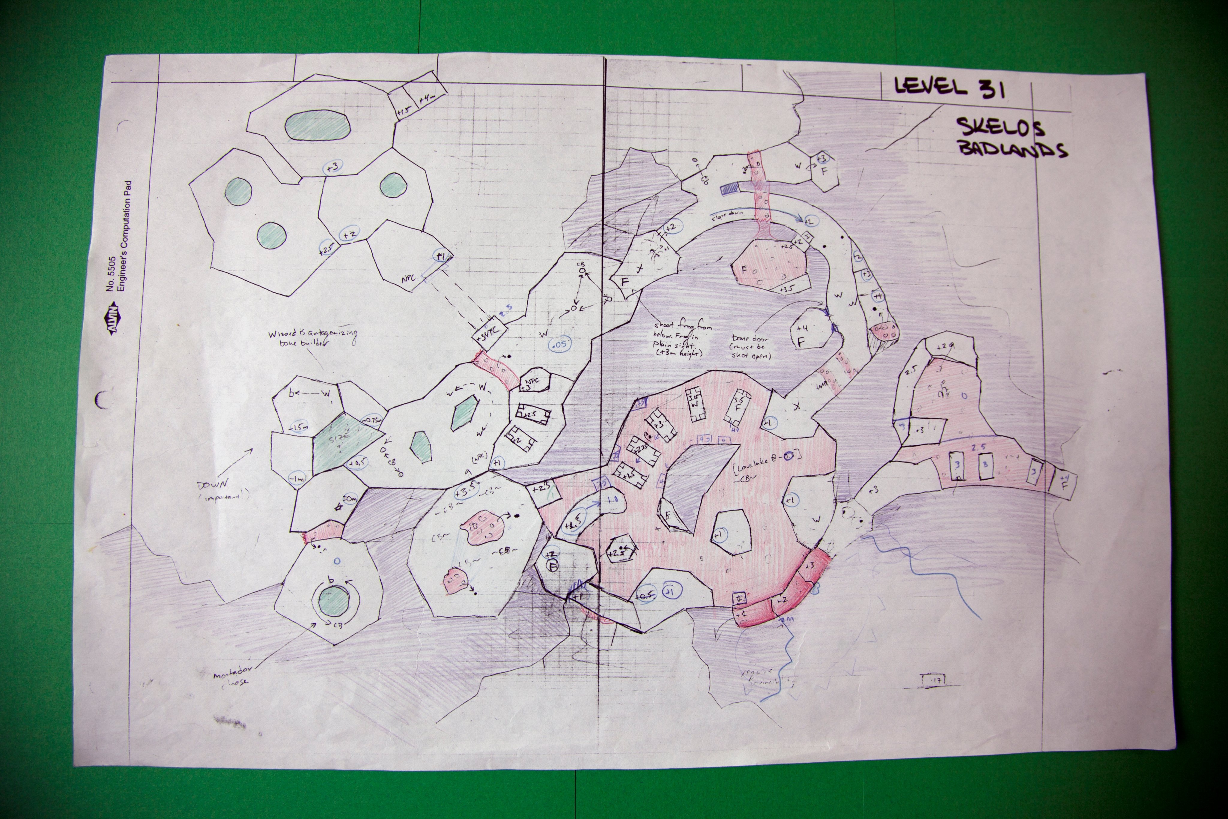 Skelos Badlands level design map
