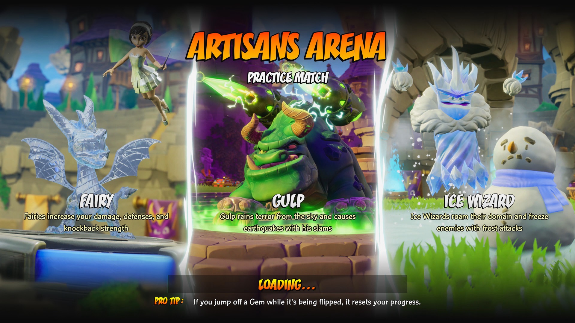 The level loading screen explaining the level hazards