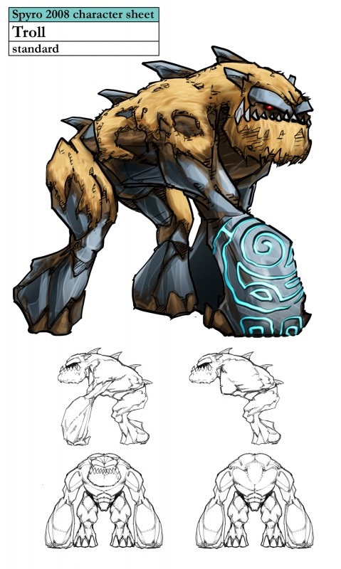 Concept art of a Troll for the Nintendo DS version