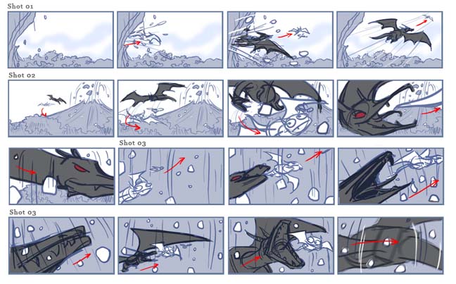 Meeting Terrador cutscene storyboard