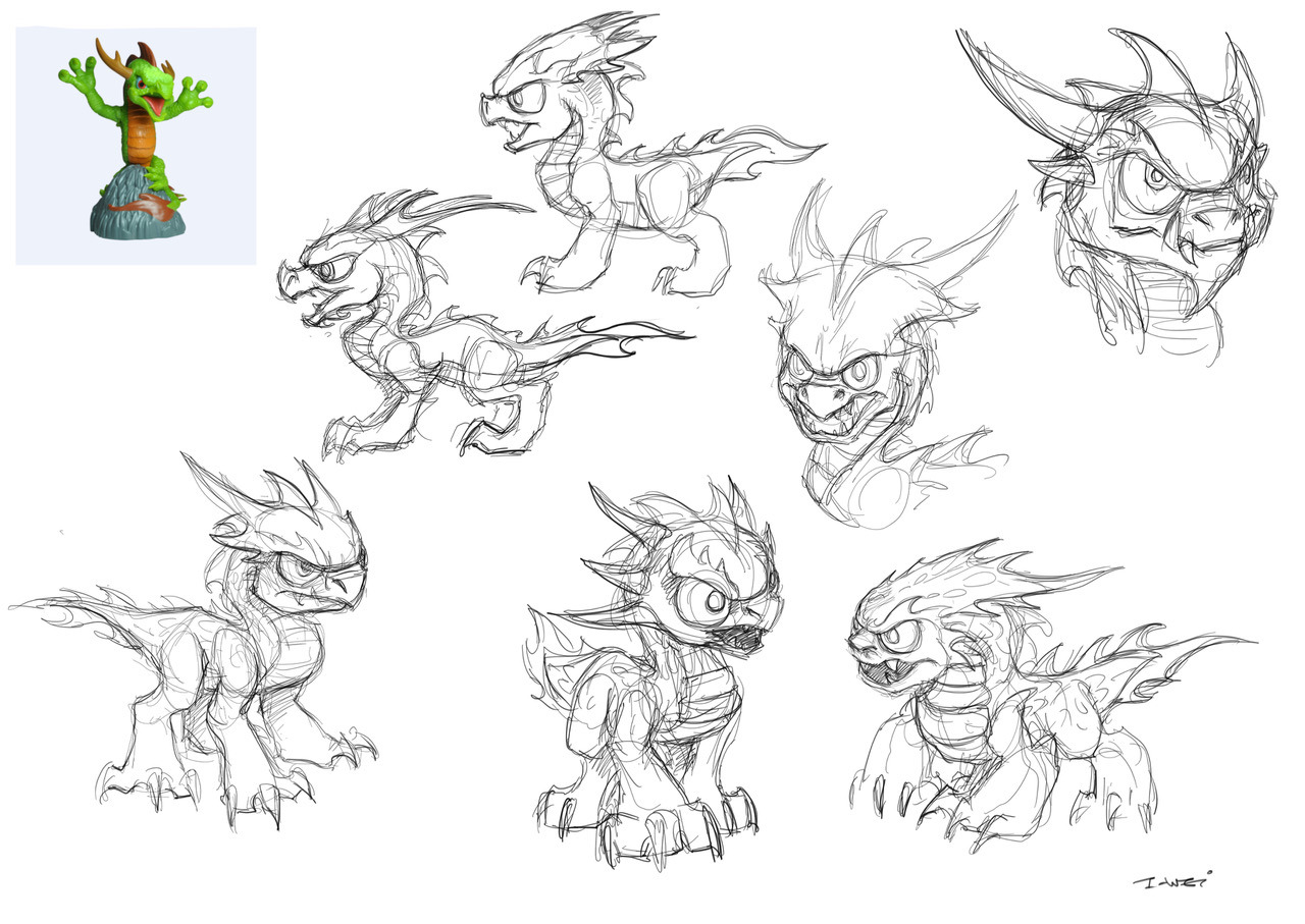 Concept art of Sun Dragon for Skylanders: Spyro's Adventure by I-Wei Huang