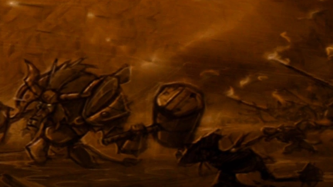 A glimpse of the Ape King leading his army against the Dragon race
