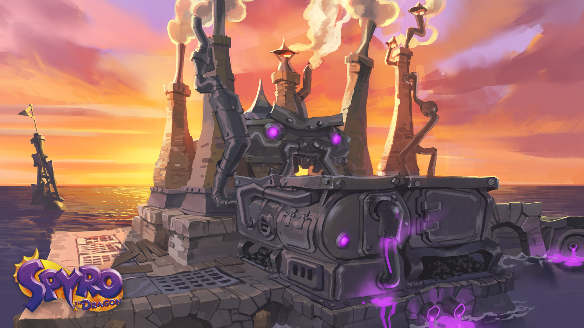 Spyro Reignited Trilogy concept art of Gnorc Cove