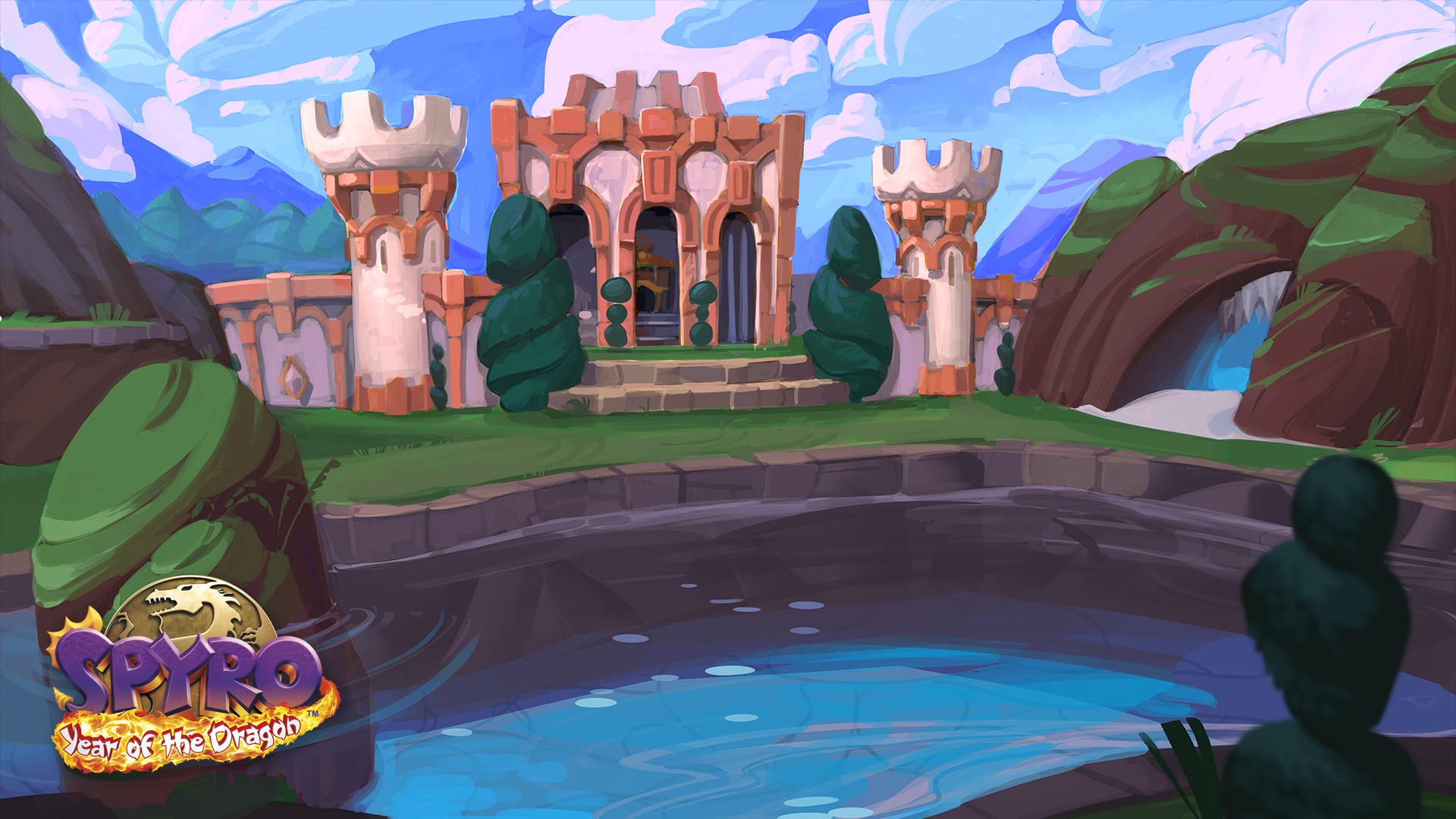 Spyro Reignited Trilogy concept art of Midday Gardens