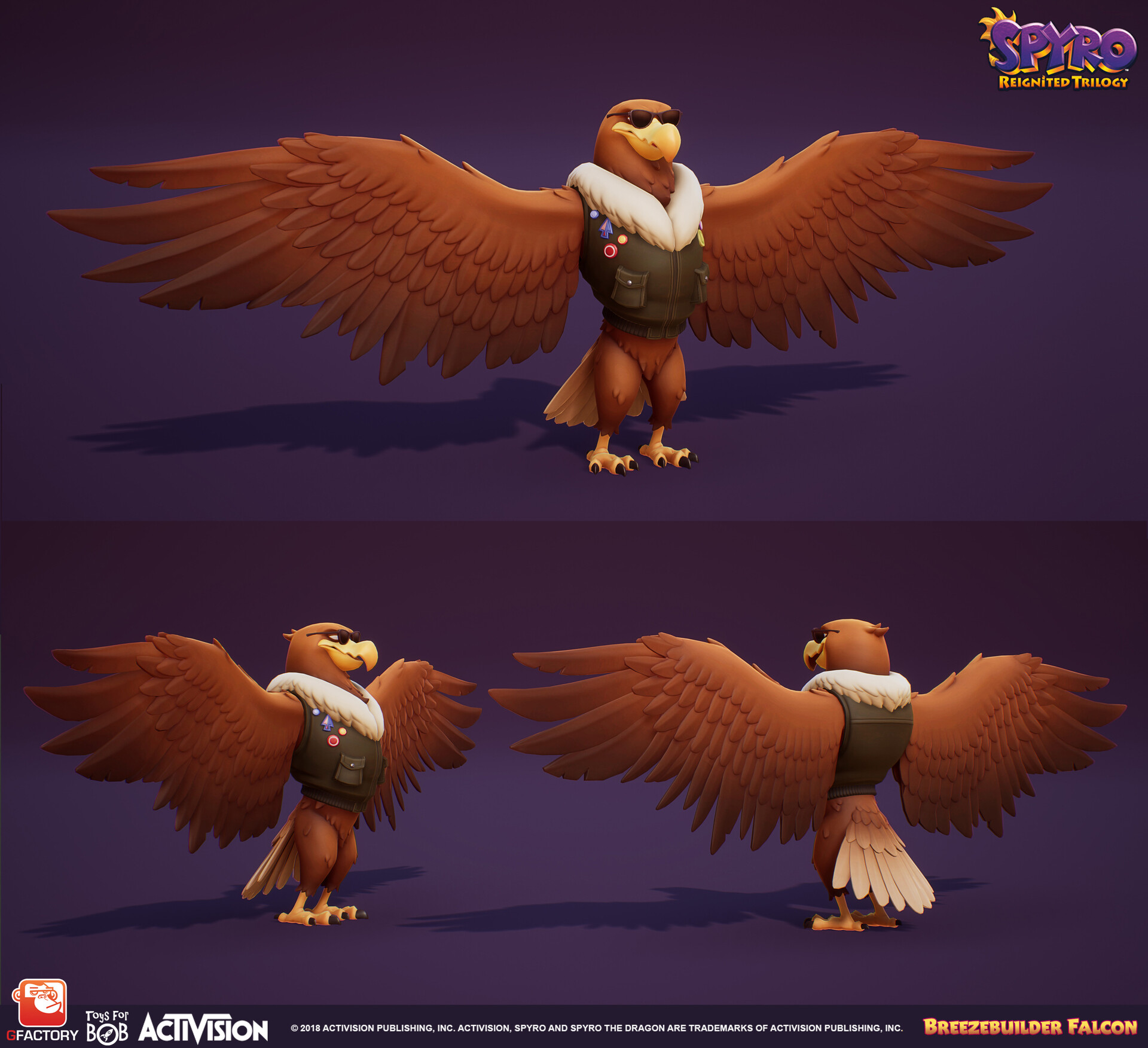 3D turnaround of a Breezebuilder Falcon (Full color)