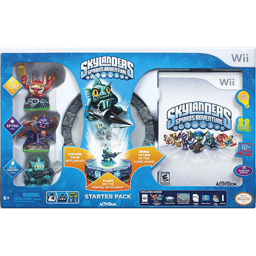 Starter Pack for the Wii. Comes with Gill Grunt, Spyro and Trigger Happy.