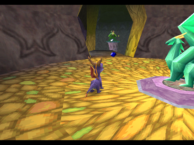 Spyro in the area with Altair's Crystal Statue