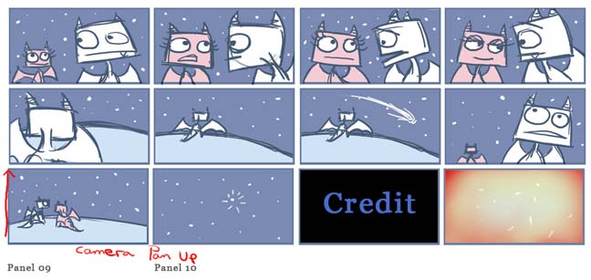 Early Post Credits storyboard